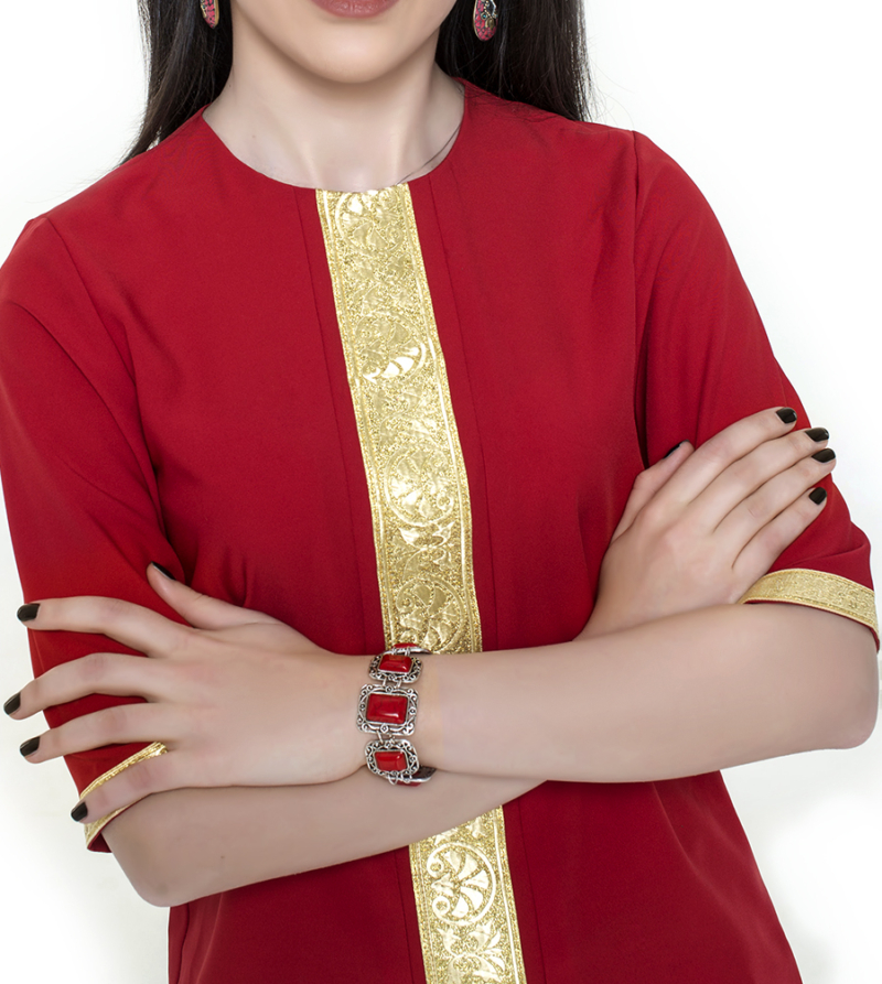 National blouse, red