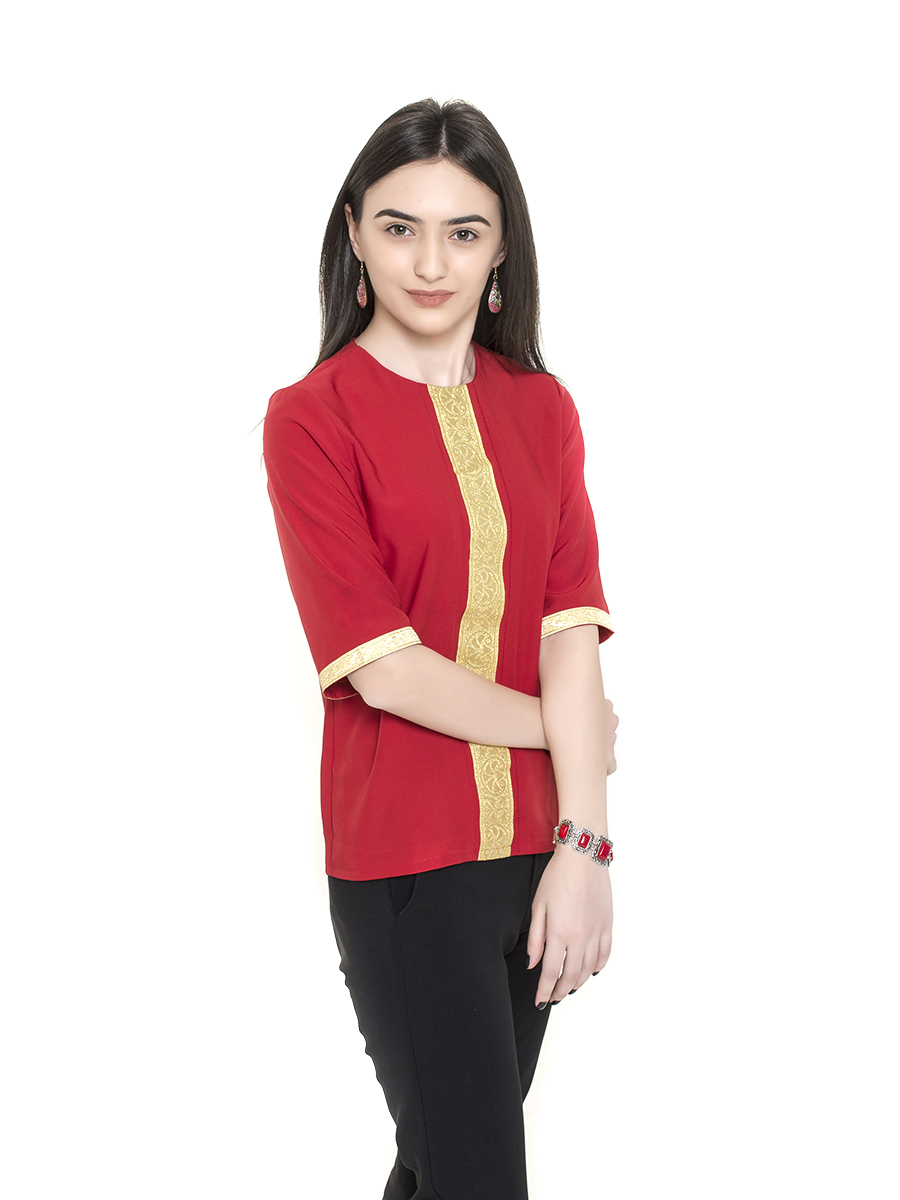 National blouse, red – Georgian Arts