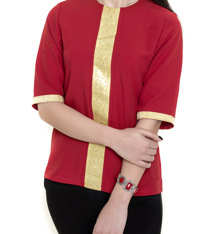 National blouse, red - Image 2