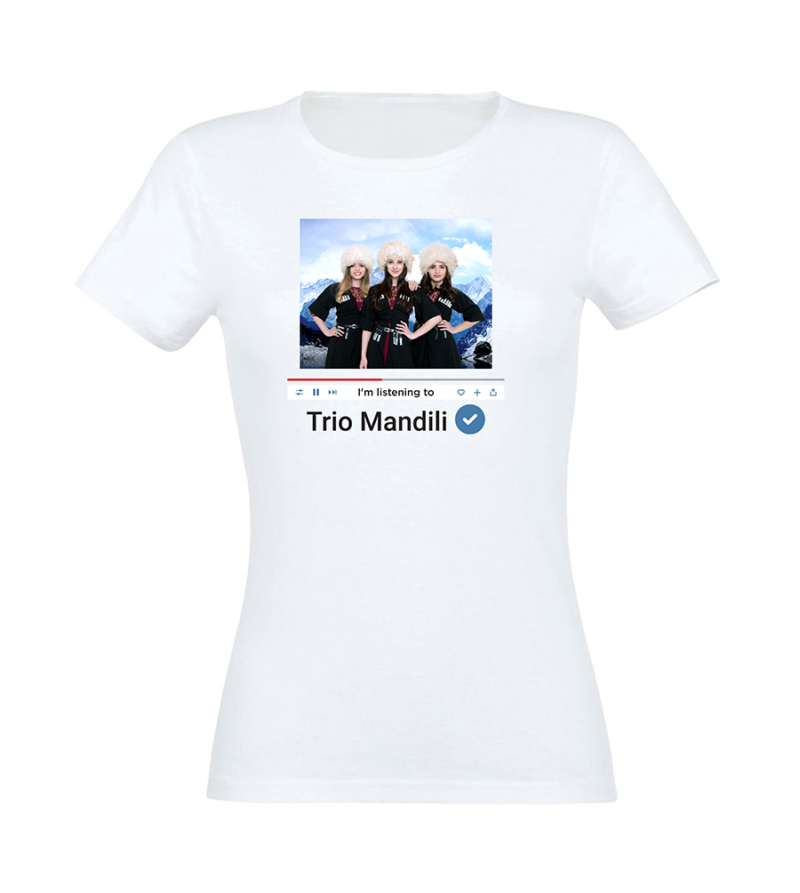 T-shirt "I'm listening Trio Mandili", for woman